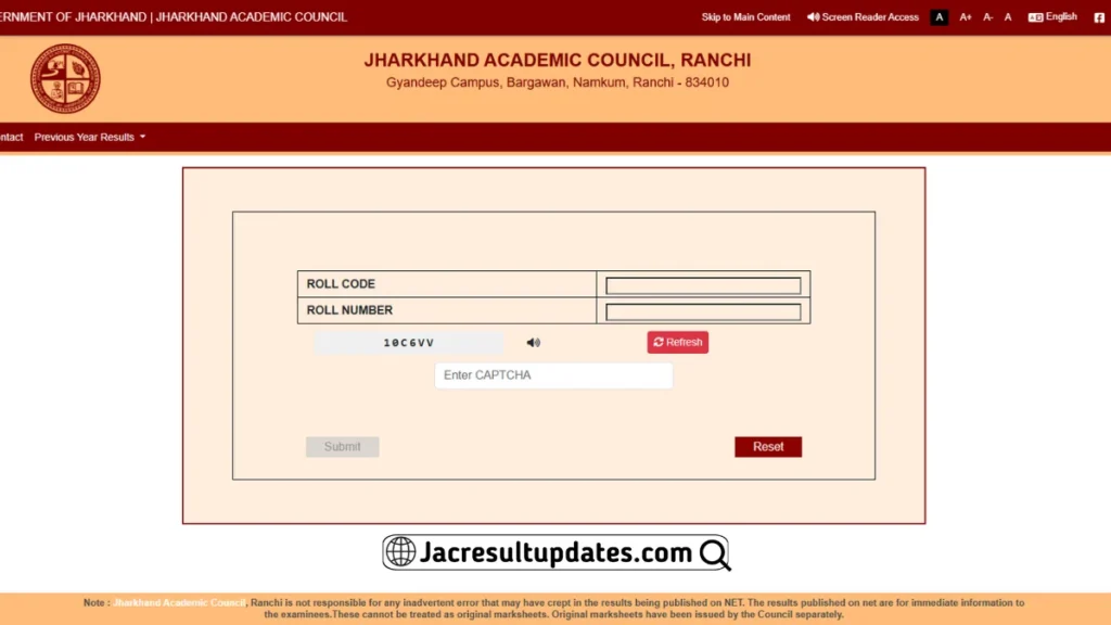 JAC Result 2026