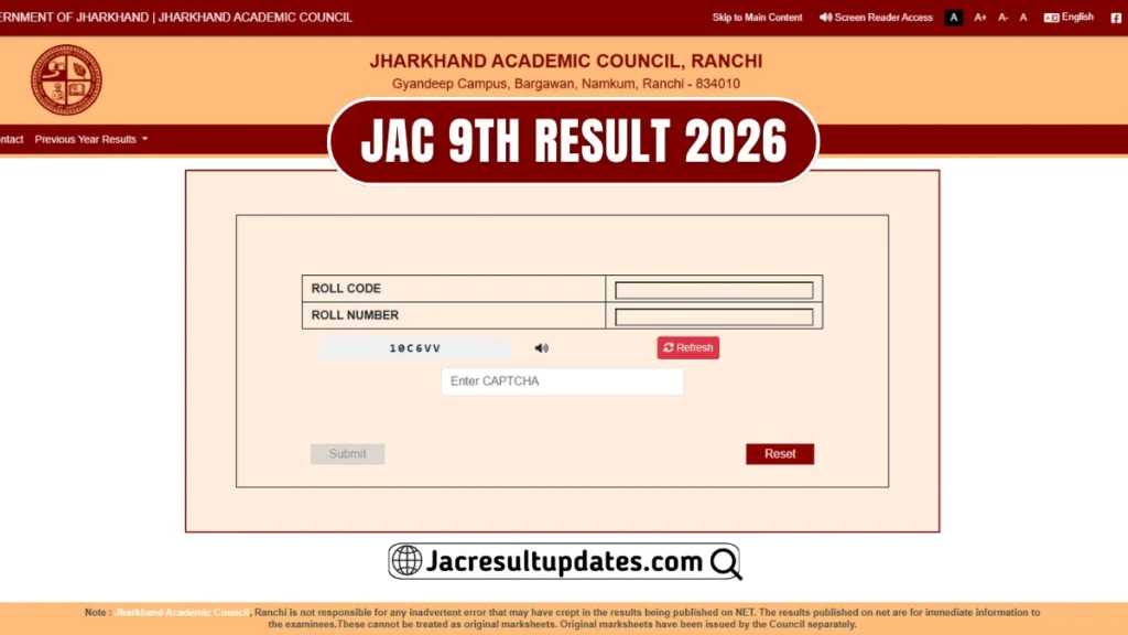 JAC 9th Result 2026
