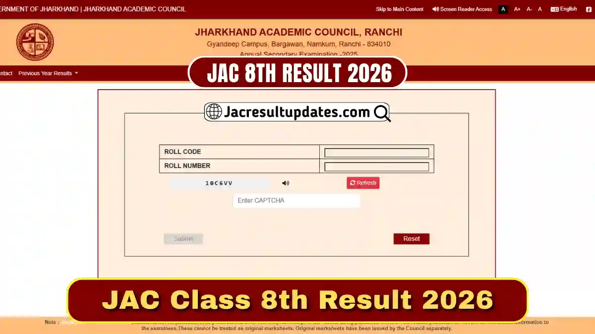 JAC 8th Result 2026